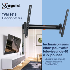 Vogel's TVM 3615 Support Mural TV inclinable pour téléviseurs 40-77 Pouces, Max. 35 kg, Support TV Max. VESA 600x400, Compatibil