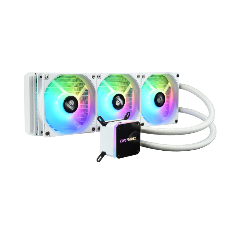 ENERMAX Watercooling, Refroidissement Liquide du Processeur AIO LIQMAX III 360 ARGB BLANC - 3 ventilateurs 12cm