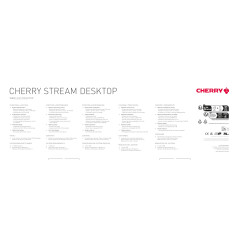 CHERRY Stream Desktop, Ensemble Clavier et Souris sans Fil, Disposition EU (QWERTY), Connexion Radio 2,4 GHz, Frappe silencieuse