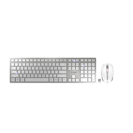 CHERRY DW 9100 Slim, Ensemble Clavier et Souris sans Fil, Disposition EU (QWERTY), Bluetooth et Radio 2,4 GHz, Touches silencieu
