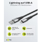 goobay 49269 Câble Lightning Apple – Certifié MFi – Câble textile extra résistant premium avec connecteurs métalliques – 2 m goobay 49269 Câble Lightning Apple – Certifié MFi – Câble textile extra résistant premium avec connecteurs métalliques – 2 m