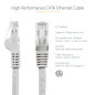 StarTech.com Câble réseau Cat6 Gigabit UTP sans crochet de 10 m - Cordon Ethernet RJ45 anti-accroc - M/M - Gris (N6PATC10MGR)