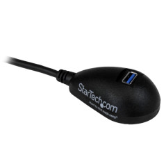 StarTech.com Câble d'extension SuperSpeed USB 3.0 (5Gbps) de 1,5m - Rallonge USB A vers A sur socle - M/F - Noir (USB3SEXT5DKB)