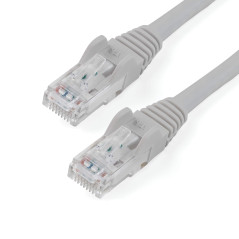 StarTech.com Câble réseau Cat6 Gigabit UTP sans crochet de 5m - Cordon Ethernet RJ45 anti-accroc - M/M - Gris (N6PATC5MGR)