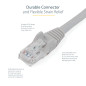StarTech.com Câble réseau Cat6 Gigabit UTP sans crochet de 5m - Cordon Ethernet RJ45 anti-accroc - M/M - Gris (N6PATC5MGR) StarTech.com Câble réseau Cat6 Gigabit UTP sans crochet de 5m - Cordon Ethernet RJ45 anti-accroc - M/M - Gris (N6PATC5MGR)