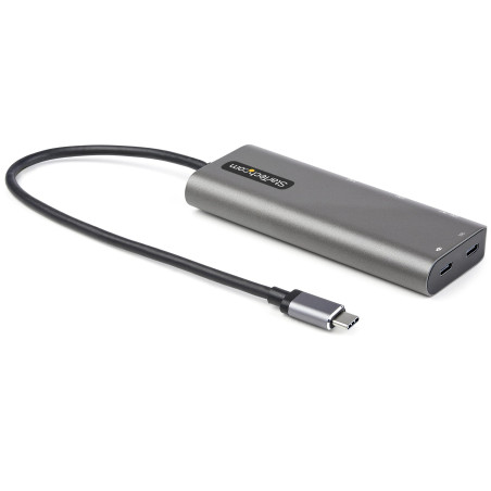 StarTech.com Adaptateur Multiports USB-C - USB-C vers HDMI ou Mini DisplayPort 4K 60Hz - Alimentation 100W PT - Hub USB 4 Ports