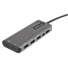 StarTech.com Adaptateur Multiports USB-C - USB-C vers HDMI ou Mini DisplayPort 4K 60Hz - Alimentation 100W PT - Hub USB 4 Ports 