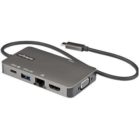 StarTech.com Adaptateur Multiports USB-C - USB-C vers HDMI 4K 30Hz/VGA 1080p - Mini Dock USB Type-C - Alimentation 100W - Hub US