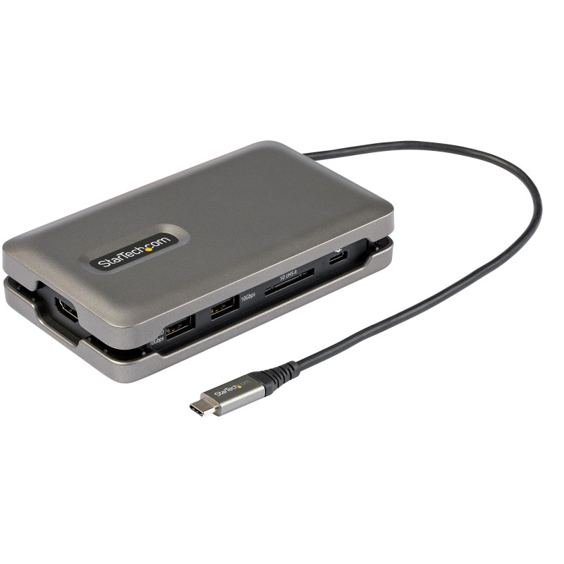 StarTech.com Adaptateur Multiport USB-C 6 en 1 - Mini Dock USB Type-C vers 4K 60Hz HDMI 2.0-100W Power Delivery Pass-Trough - SD StarTech.com Adaptateur Multiport USB-C 6 en 1 - Mini Dock USB Type-C vers 4K 60Hz HDMI 2.0-100W Power Delivery Pass-Trough - SD