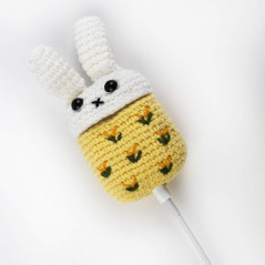WONDEE Coque Airpods 1 et 2 avec intérieur en Silicone et Crochet en Forme de Lapin
