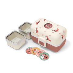 monbento - Lunch Box Enfant MB Tresor Fox - Renard- Boîte Repas et/ou Goûter 3 Compartiments - Idéal Ecole/Parc - Sans BPA - Dur