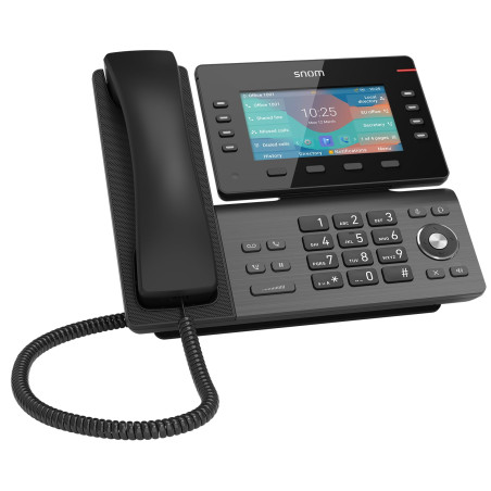 Snom D862 TéLéPhone Fixe Filaire - ÉCran Couleur IPS 5 Inclinable, 8 Touches Programmables, USB 2.0 - TéLéPhone Fixe Filair