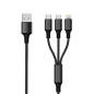 Câble de Charge USB 3 en 1 - Noir - 150 cm - pour Micro USB & Apple 8 Broches & USB Type C Câble de Charge USB 3 en 1 - Noir - 150 cm - pour Micro USB & Apple 8 Broches & USB Type C