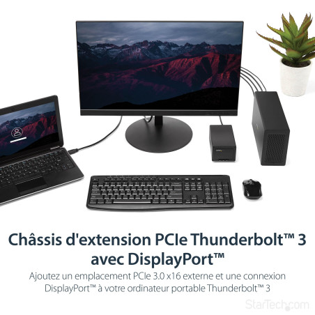 StarTech.com Chassis d’extension Thunderbolt 3 vers PCIe x16 avec sortie DisplayPort (TB31PCIEX16)