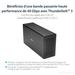 StarTech.com Chassis d’extension Thunderbolt 3 vers PCIe x16 avec sortie DisplayPort (TB31PCIEX16)