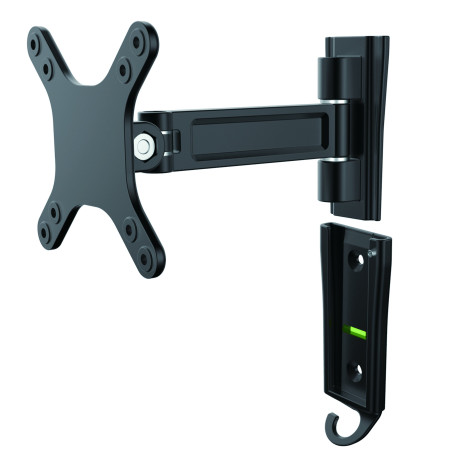 StarTech.com Bras d'écran à montage mural - Pivot simple - Support mural pour moniteur plat à fixation VESA jusqu'à 27" 15 kg (A