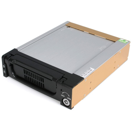 StarTech.com Rack amovible robuste en aluminium 5,25" avec ventilateur pour disque dur SATA 3,5" - Tiroir HDD 3,5 pouces (DRW150