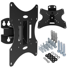 Maclean MC501B support mural pivotant double bras compatible avec les tv de 13-42 poces pour les écrans LCD Plasma LED TV, Panas
