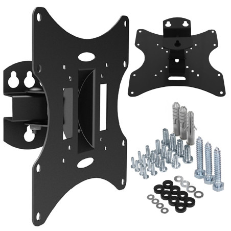 Maclean MC501B support mural pivotant double bras compatible avec les tv de 13-42 poces pour les écrans LCD Plasma LED TV, Panas