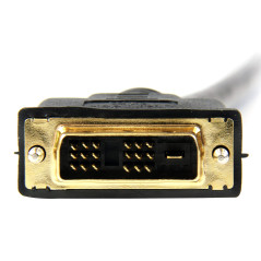 StarTech.com Câble HDMI vers DVI de 50cm - Cordon / Câble adaptateur HDMI DVI-D - Mâle / Mâle - Noir, Plaqués or (HDDVIMM50CM)