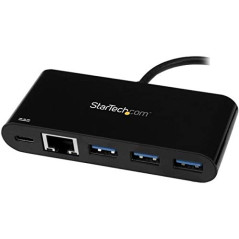 StarTech.com Hub USB 3.0 à 3 Ports avec Gigabit Ethernet et Power Delivery - USB-C