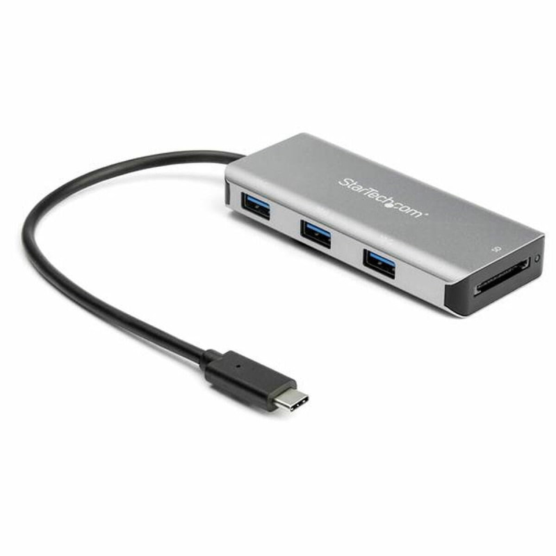StarTech.com Hub USB-C 3 ports USB et lecteur de carte SD - 2x USB-A, 1x USB-C - 10 Gbps - Câble hôte intégré de 25 cm (HB31C3AS
