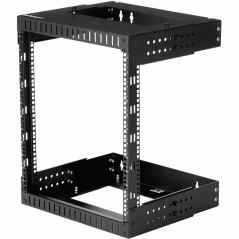 StarTech.com Rack Réseau Mural 12U à 2 Montants, Rack Serveur 19" à Cadre Ouvert, Profondeur Ajustable, Rack de Données Mural po