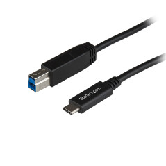 StarTech.com Câble USB 3.1 USB-C vers USB-B de 1 m - 10Gbps - Cordon USB C vers B - Mâle / Mâle - Noir (USB31CB1M)