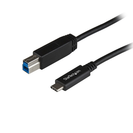 StarTech.com Câble USB 3.1 USB-C vers USB-B de 1 m - 10Gbps - Cordon USB C vers B - Mâle / Mâle - Noir (USB31CB1M)