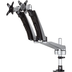 StarTech.com Support de bureau pour 2 écrans avec bras articulés - Multidirectionnel - Empilable - Installation sans outil (ARMD