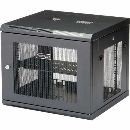 StarTech.com Armoire Réseau Murale 9U à 4 Montants avec Étagère 1U, Baie Serveur Murale 19" pour Équipement/Données IT