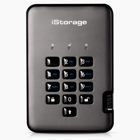 iStorage diskAshur PRO2 SSD 256 GB Secure Solid State Drive FIPS Level 3 Password Protected Dust/Water-Resistant. IS-DAP2-256-SS