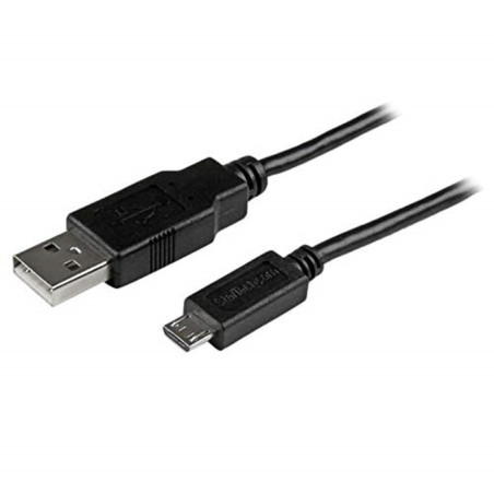 StarTech.com Câble de charge /synchronisation mobile USB A vers Micro B mince de 0,5m pour smartphone et tablette - Noir (USBAUB