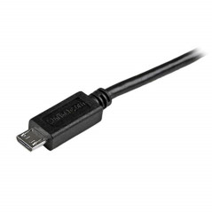 StarTech.com Câble de charge /synchronisation mobile USB A vers Micro B mince de 0,5m pour smartphone et tablette - Noir (USBAUB