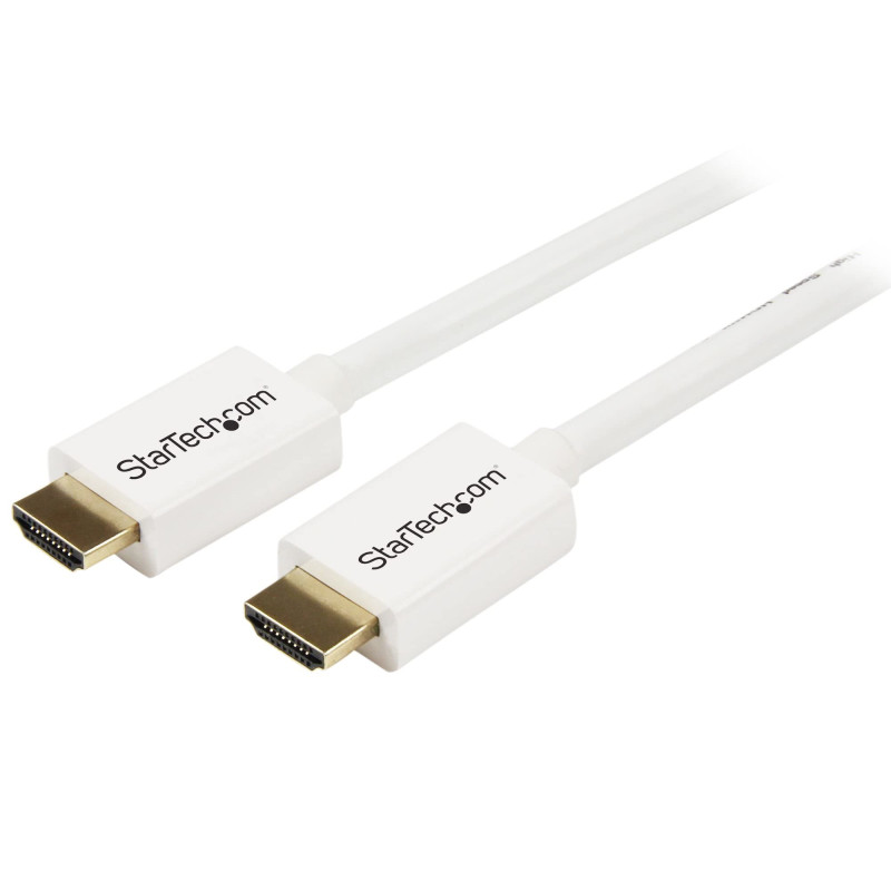 StarTech 5m 16 ft White CL3 in-Wall High Speed HDMI Cable - Ultra HD 4k x 2k HDMI Cable - HDMI to HDMI M/M - Audio/Video, Gold-P