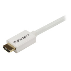 StarTech 5m 16 ft White CL3 in-Wall High Speed HDMI Cable - Ultra HD 4k x 2k HDMI Cable - HDMI to HDMI M/M - Audio/Video, Gold-P