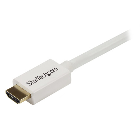 StarTech 5m 16 ft White CL3 in-Wall High Speed HDMI Cable - Ultra HD 4k x 2k HDMI Cable - HDMI to HDMI M/M - Audio/Video, Gold-P