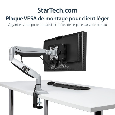 StarTech.com Support VESA pour client léger - Montage sous bureau / derrière écran pour mini PC (ACCSMNT)