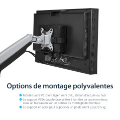 StarTech.com Support VESA pour client léger - Montage sous bureau / derrière écran pour mini PC (ACCSMNT)