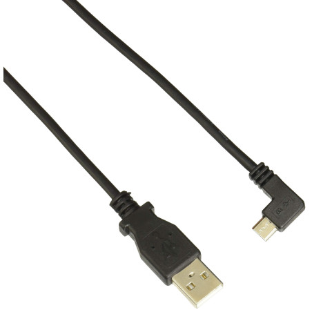 StarTech.com Câble de charge et synchronisation Micro USB de 2 m - Cordon USB-A vers Micro-B à angle droit - M/M - 0,25 mm² (USB