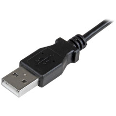 StarTech.com Câble de charge et synchronisation Micro USB de 2 m - Cordon USB-A vers Micro-B à angle droit - M/M - 0,25 mm² (USB