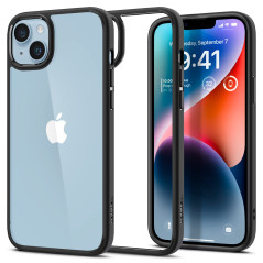 Spigen Ultra Hybrid Coque pour iPhone 14 [Anti-Jaunissement] - Noir Mat
