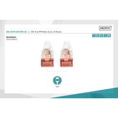 DIGITUS Câble LAN Cat 6 - 3m - 10 pièces - RJ45 Câble réseau - S/FTP Blindé - Compatible Cat 6A & Cat 7 - Blanc