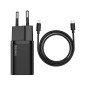 BASEUS Chargeur Marque Modèle USB-C Super Sir SI Quick Charger 1C 20W Chargeur Secteur avec Foudre 100 cm Noir BASEUS Chargeur Marque Modèle USB-C Super Sir SI Quick Charger 1C 20W Chargeur Secteur avec Foudre 100 cm Noir