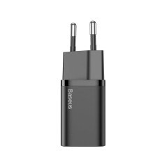 BASEUS Chargeur Marque Modèle USB-C Super Sir SI Quick Charger 1C 20W Chargeur Secteur avec Foudre 100 cm Noir