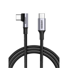 UGREEN Câble USB C vers USB C Coudé 100W Charge Rapide Câble USB Type C 5A en Nylon Tressé Compatible avec iPhone 17 Pro Max Air