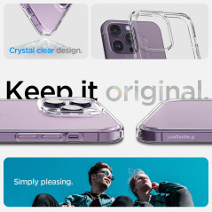Spigen Ultra Hybrid Coque pour iPhone 14 Pro Max [Anti-Jaunissement] - Transparent