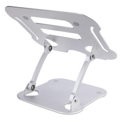 StarTech.com Laptop Stand for Desk, Ergonomic Laptop Stand Adjustable Height, Aluminum, Portable, Max. 22lb (10kg), Foldable Lap