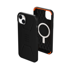 Urban Armor Gear UAG Civilian Housse Compatible avec Apple iPhone 14 Plus [Wireless Charging/magnétiquement Compatible, Résistan