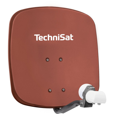 TechniSat DIGIDISH 45 – Antenne Satellite pour 2 utilisateurs (Petite Installation Satellite de 45 cm - kit Complet avec Support